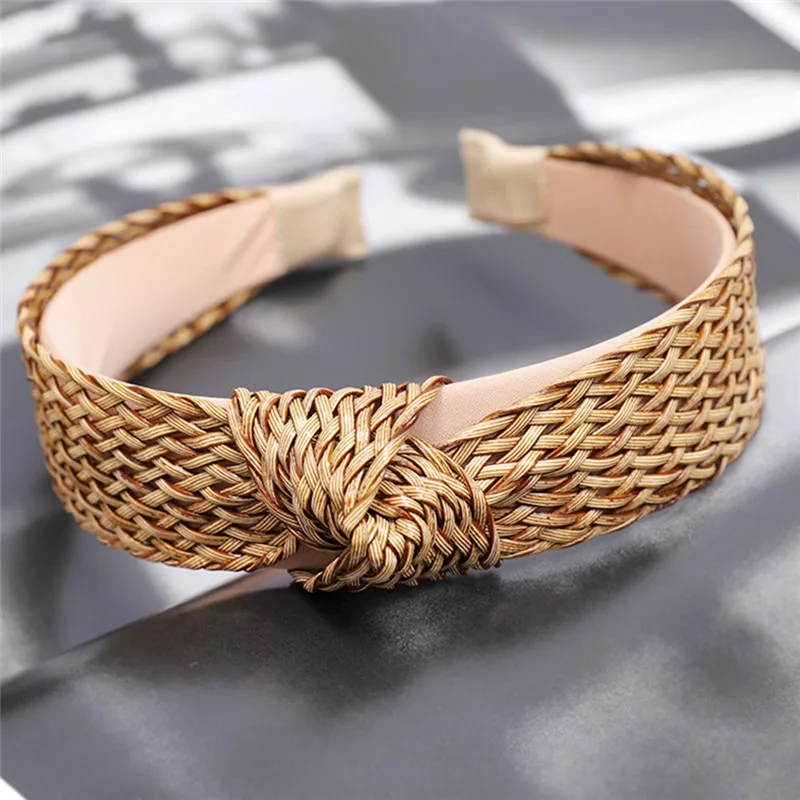 Повязка на голову с широкими краями PINKSEE ручная вязка Ретро стиль повязка милые