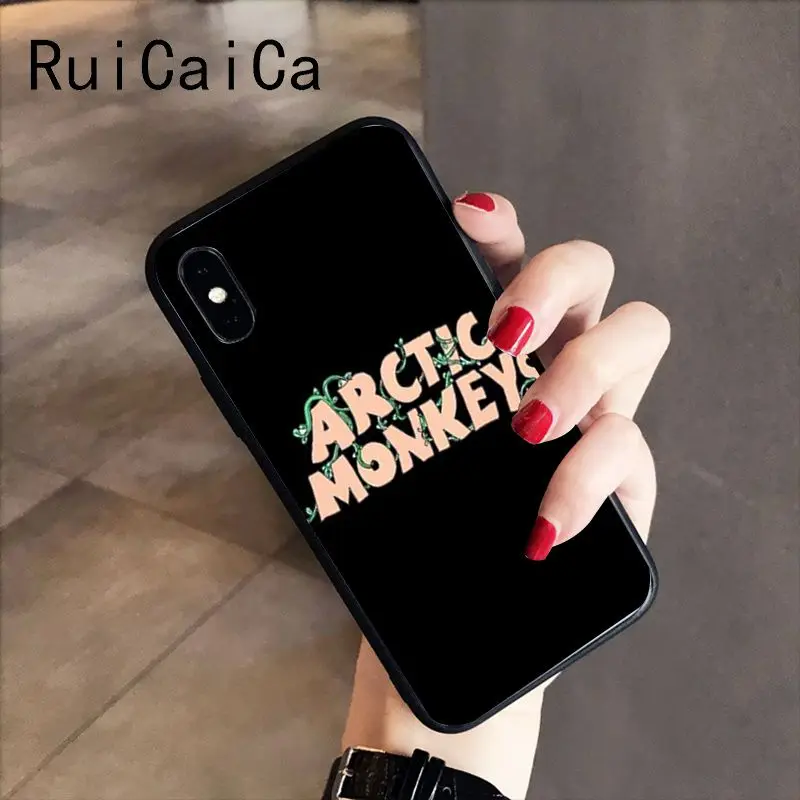 RuiCaiCa a arctic monkeys мягкий черный чехол для телефона iPhone 8 7 6 6S 6Plus X XS MAX 5 5S SE XR 10 Чехол