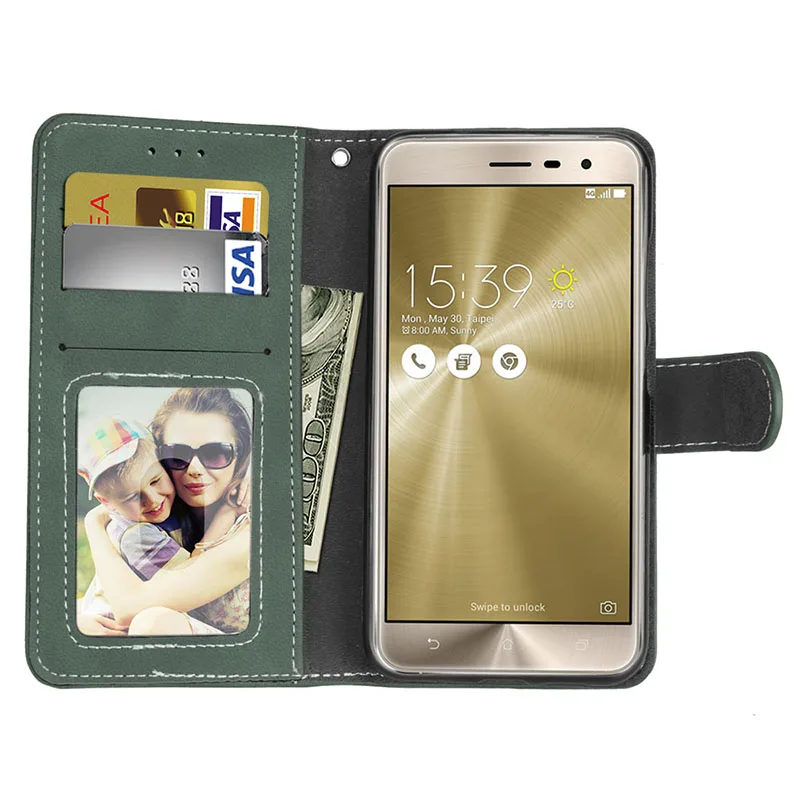 Флип чехол для Asus ZenFone 3 ZE520KL Z017D Z017DA Z017DB ZE520 520 KL чехол телефона с креплением на поясной ремень для ASUS_Z017D ZenFone3 ZE 520KL крышка