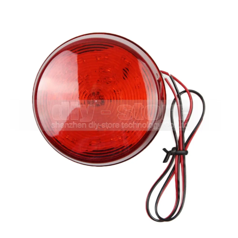 Diysecur 12 В Охранной Сигнализации стробсигнала Предупреждение Siren красный светодиод мигающий свет