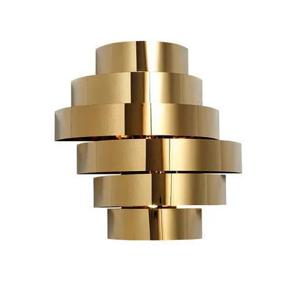 

Post-modern hotel corridor wall light living room creative bedroom stainless steel port-style luxury aisle wall lamp