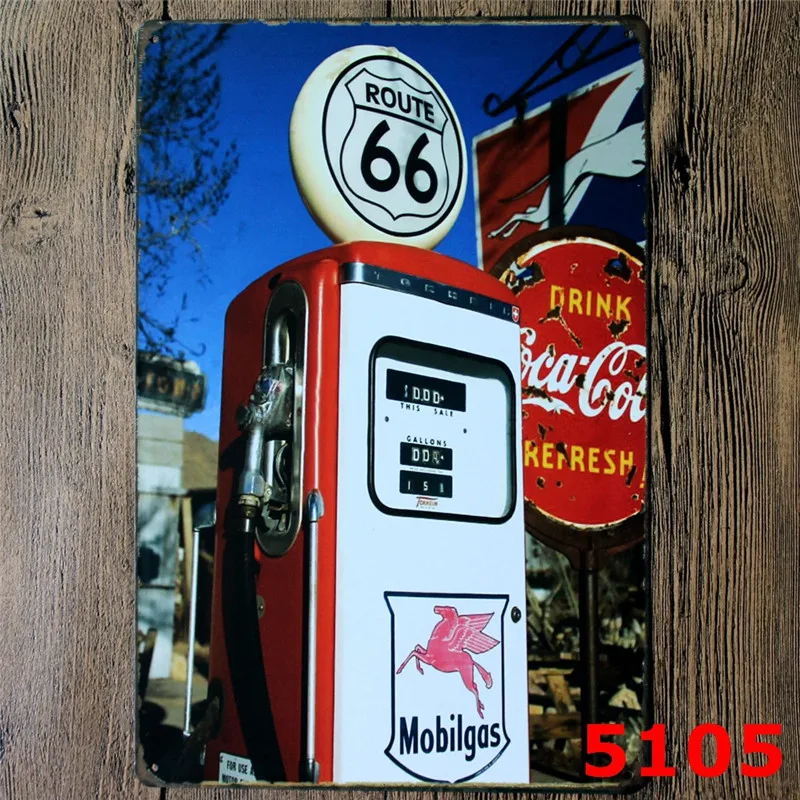 The Mother Road Route 66 металлические оловянные знаки Техасский старинный газовый автомобиль гараж домашний декор настенные художественные вывески YN029