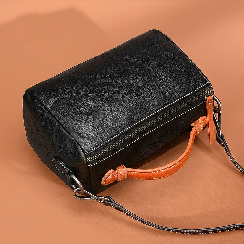 Новая кожаная женская сумка в стиле ретро модная на одно плечо 100 круга с большой