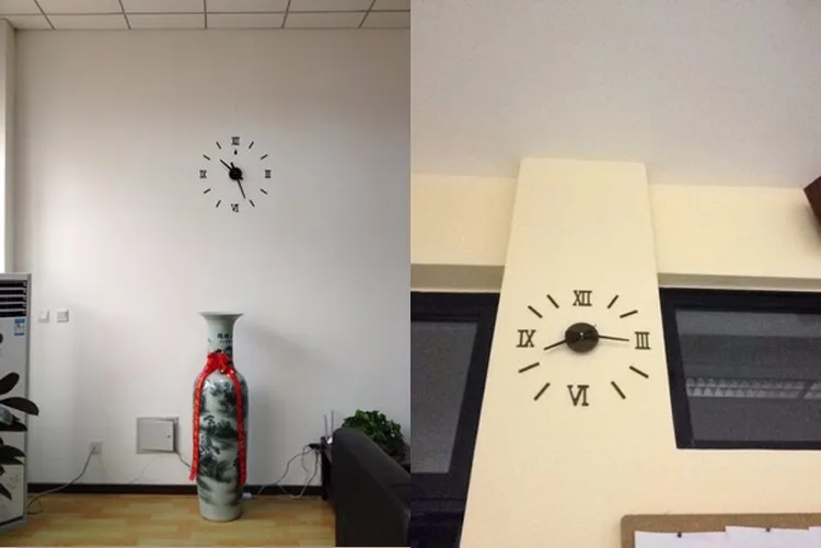 3D креативные цифровые настенные часы Romae часы-наклейка современный дизайн часы DIY часы на стену кухня часы гостиная домашний декор