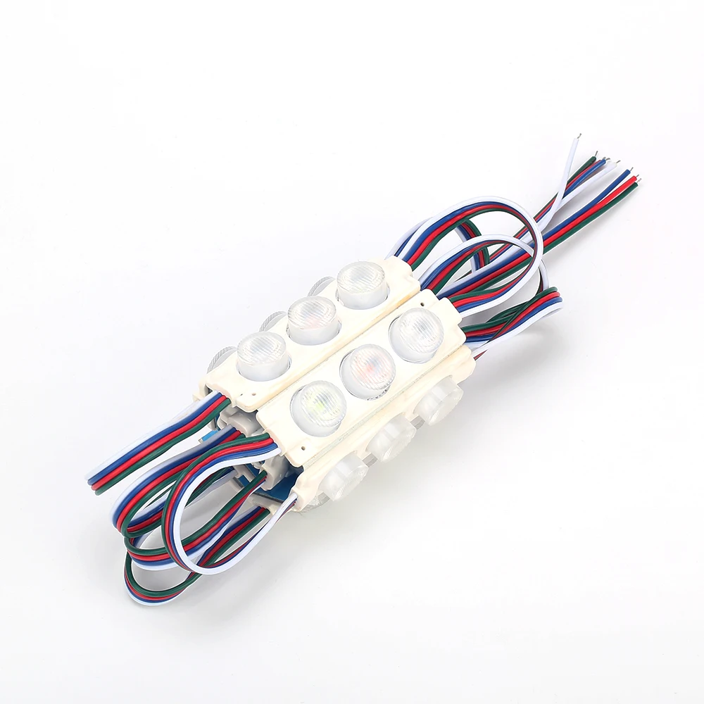 

10PCS/Lot DC 12V LED Module 3030 Chip IP65 Waterproof injection lens Modules White / RGB