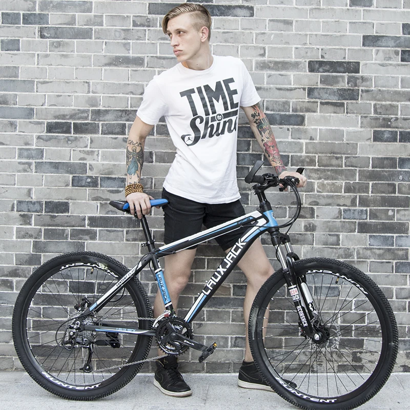 Lauxjack горный велосипед алюминиевая рама 24/27 скорость Shimano механические дисковые