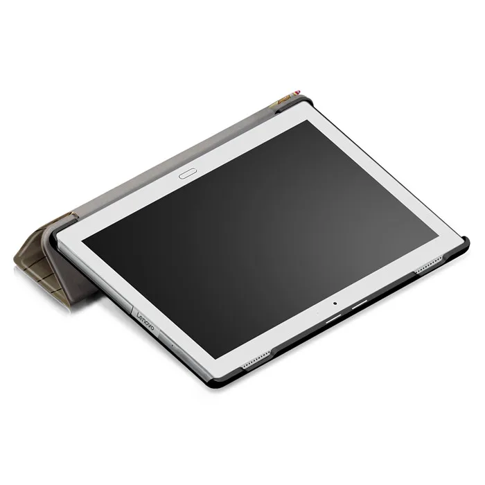 Закаленное Стекло Экран протектор+ из искусственной кожи чехол Чехол для lenovo TAB4 Tab 4 10 Plus TB-X704 TB-X704F TB-X704N TB-X704L 10,1"