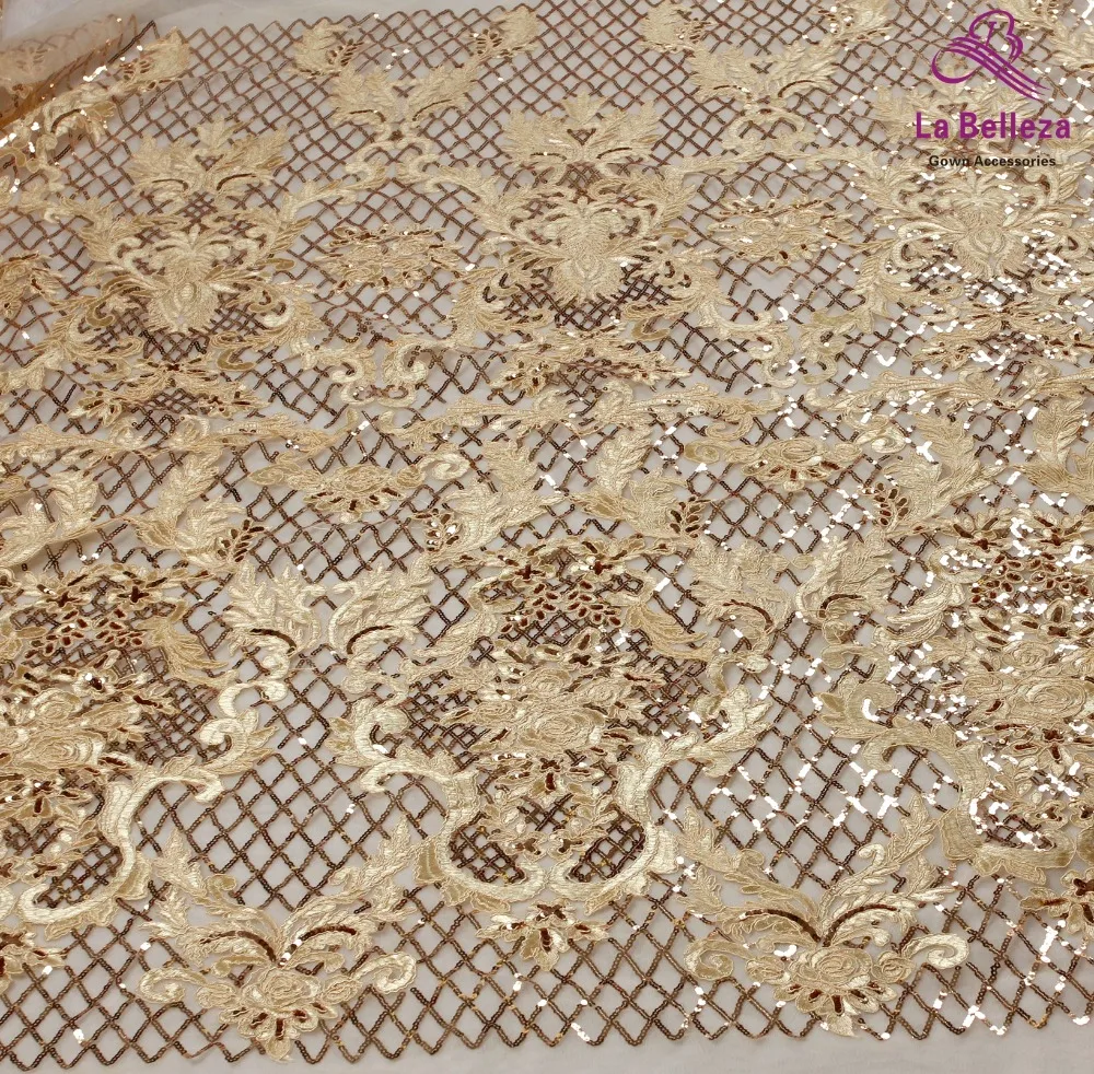 Горячая Мода Стиль off white и другие 3 цвета шнур блестки emboidery кружевная ткань свадебное/вечернее платье ткань 1 ярд