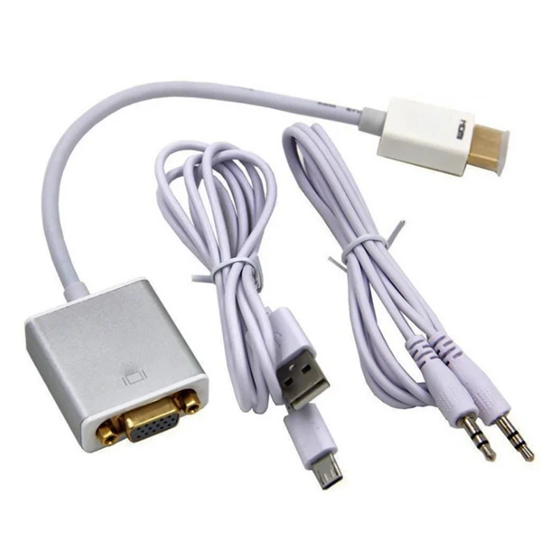 HDMI-VGA адаптер для PS4 PS3 PC latop tv box to HD tv Monitor HDMI VGA кабель цифровой аналоговый аудио преобразователь из VGA в HDMI