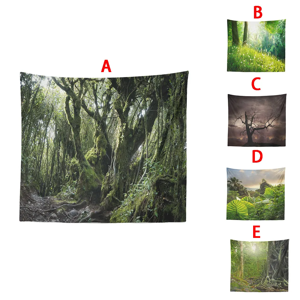 150x200CM wall hanging tapestry decor Nature Landscape Tree Tapestries For Bedroom Living Room Home Decor Textile F300503 | Дом и сад
