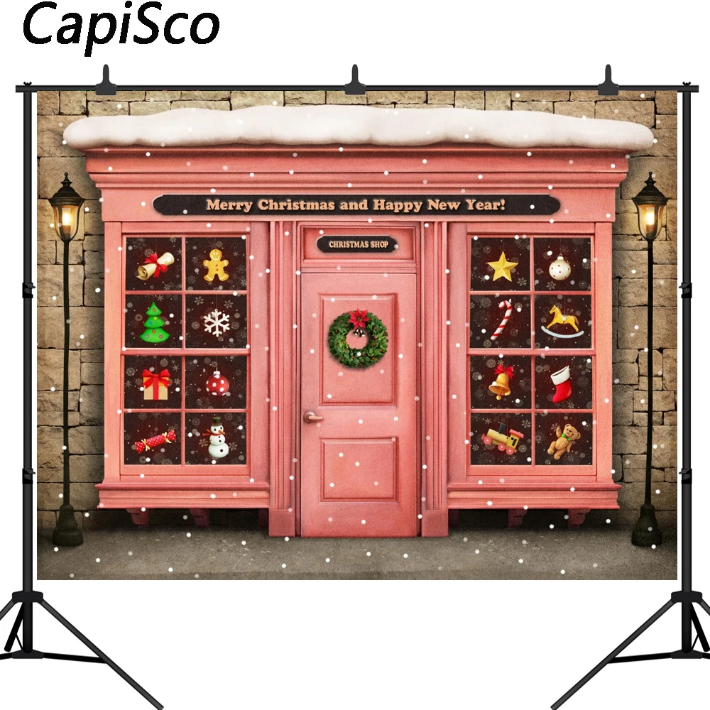 Capisco фон для фотосъемки Рождественский магазин игрушек фотосессии реквизит
