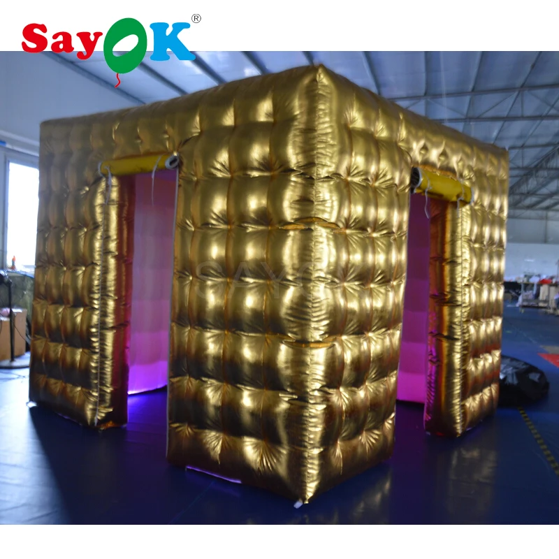 3x3x2 4 mH Портативный Золотой надувной Фотофон корпус палатка фото Корпус кабины с