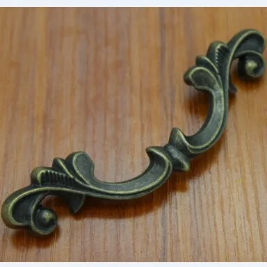 Отверстие 74 мм антикварные дистресс кухонные ручки для шкафа античный цинковый