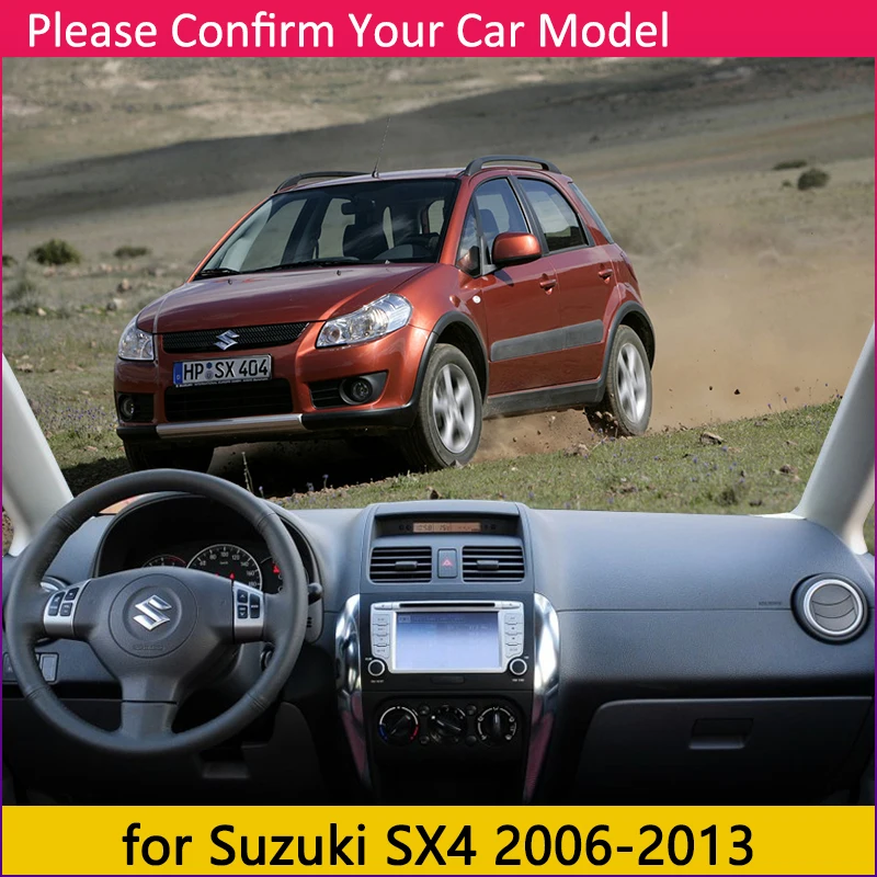 Для Suzuki SX4 2006~ 2013 Противоскользящий коврик на приборную панель солнцезащитный коврик для защиты ковров автомобильные аксессуары Maruti SX-4 SX 4 2012