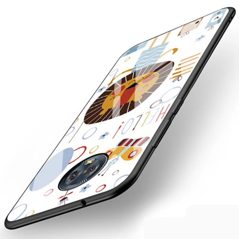 Роскошный чехол из закаленного стекла для Moto G6 Защитные чехлы G 6 XT1925-10 MotoG6 |