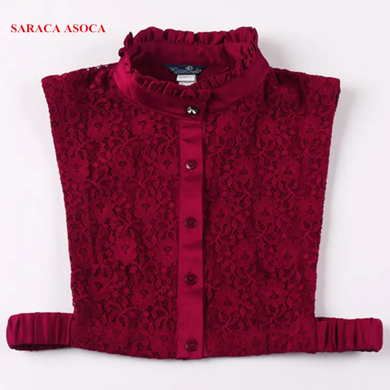 Женский кружевной воротник Retial A75 регулируемый эластичный съемный воротник|shirt