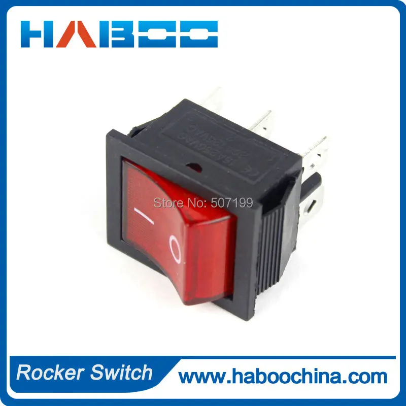 50 шт./лот 6 контактный 2 позиционный клавишный переключатель с подсветкой KCD2