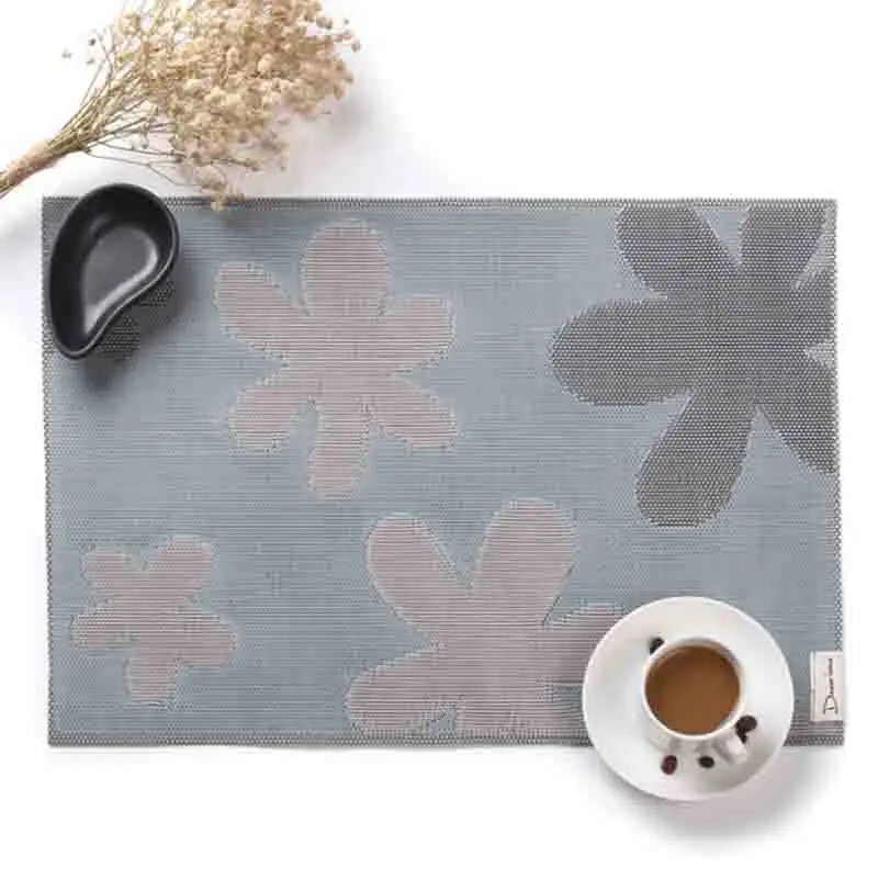 Lekoch 4pieces Set Kitchen Table Mats Polyester Napkin Coffee Letter Flower Pattern Decorative Placemats Double Layered | Кухня столовая
