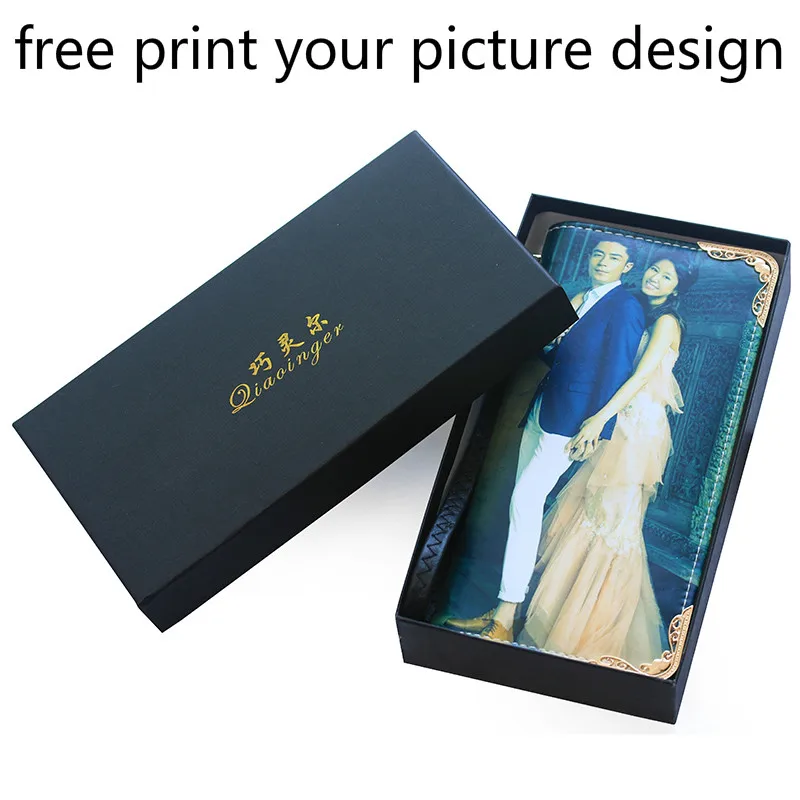customized Private custom exclusive DIY wallet female long zipper gift bag handbag photos picture free print customized personality wallet - Цвет: customized
