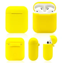 Силиконовый чехол для Airpods, чехол, противоударный, Bluetooth, беспроводные наушники, защитный чехол, аксессуары для Apple Airpods