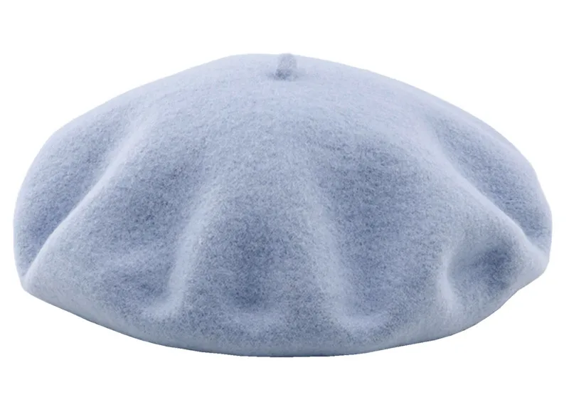 Двойной женский однотонный художественный шерстяной Французский Берет шапки