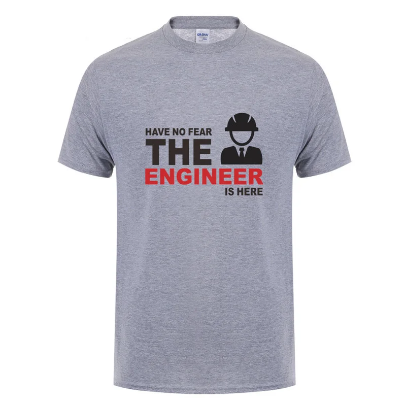 Новые летние модные не бойтесь инженер здесь Футболка Для мужчин Изделие из