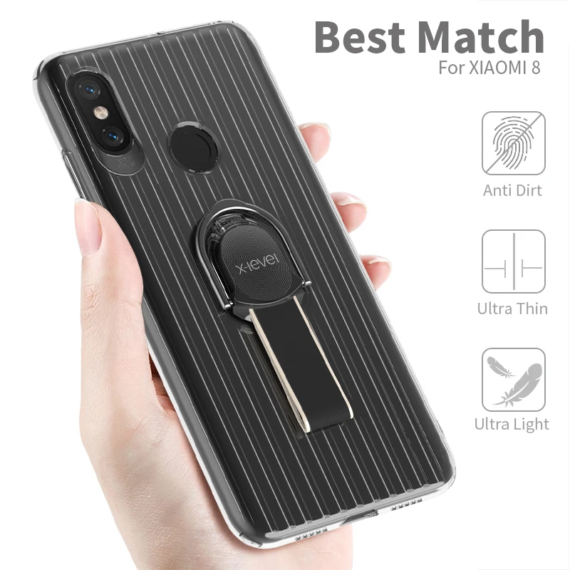 X-Level Магнитный Прозрачный чехол для Xiaomi mi 8 мягкая ТПУ подставка автомобильного