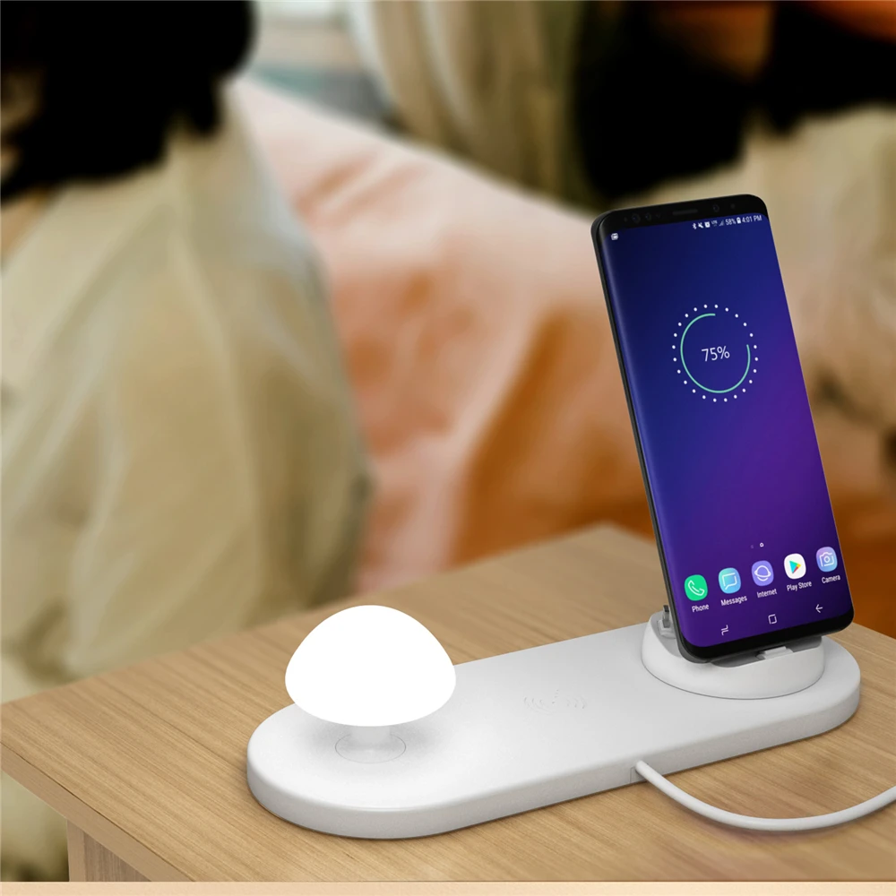IQ беспроводное быстрое зарядное устройство для iPhone X/ XS / XR/ Max Samsung Galaxy S9/ 8