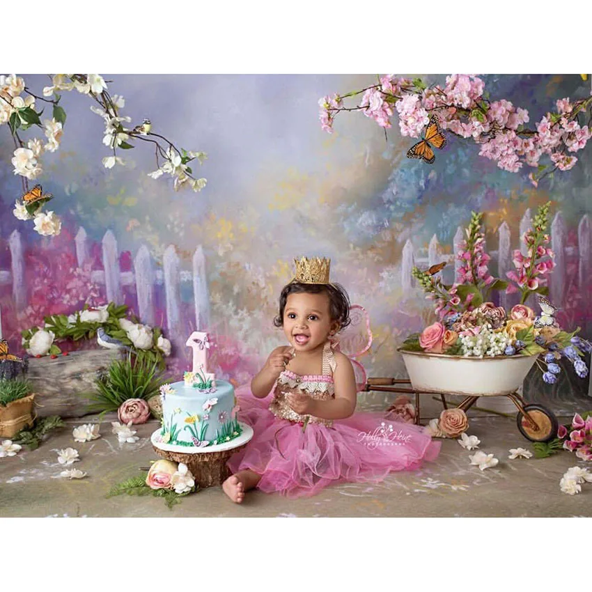 Виниловый фон для фотосъемки с розовыми цветами весенний детей Детский душ