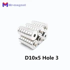 100 шт. неодимовые потайные кольца 10x5-3 магниты 10 мм x 5 мм отверстие: 3 мм редкоземельный N35 10*5 отверстие 3 мм магнит 10x5-3 мм