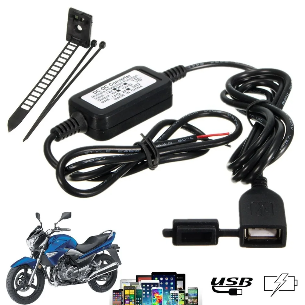 

1 Set Waterproof Motorcycle USB Charger DC 12V 2A Universal Motorbike USB Phone Charger For Kawasaki For Honda For Yamaha