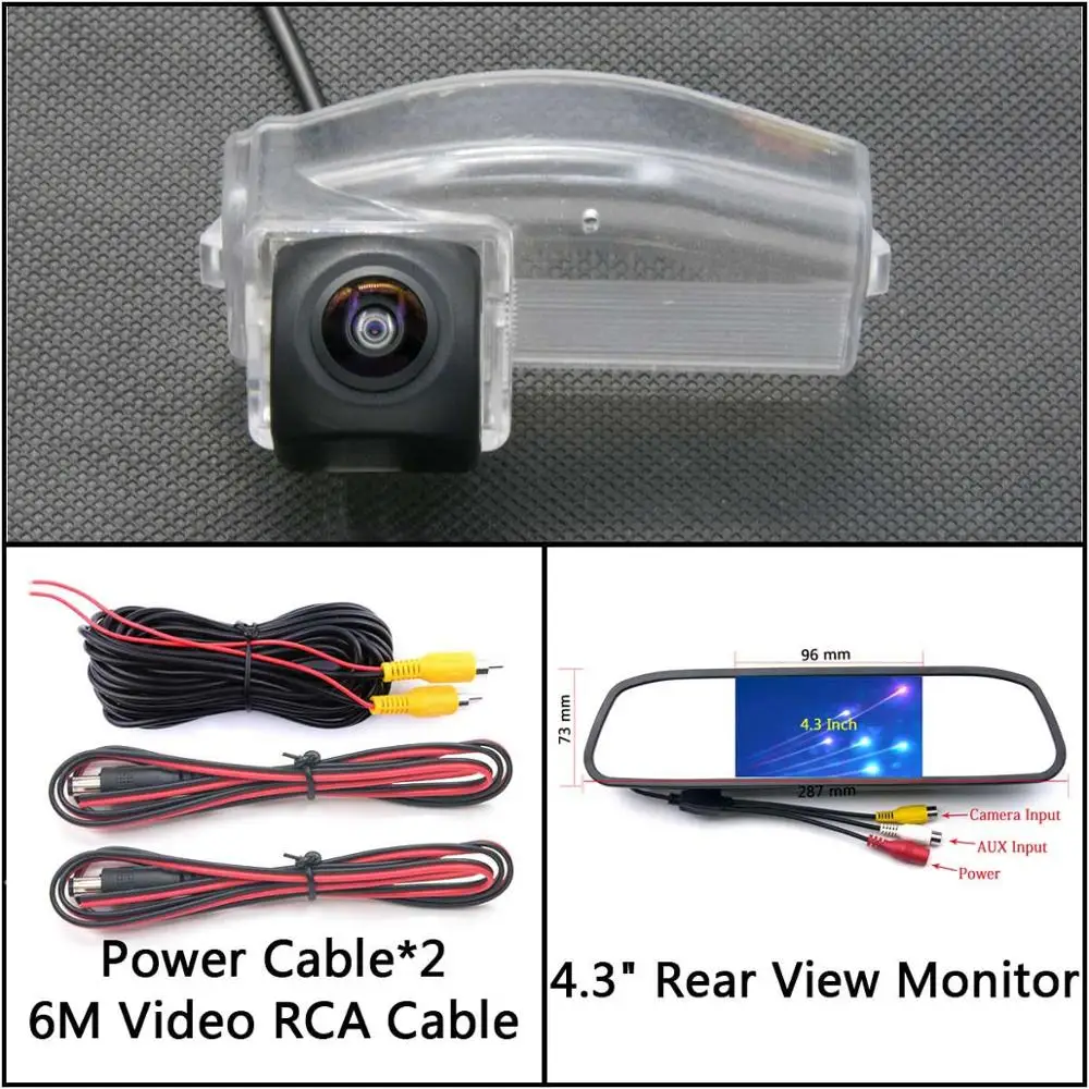 Cam N 4.3 Mirror 175 градусов HD камера заднего вида Камера для Mazda 3 2004 2005 2006 2007 2008 2009 2010 2011 2012 2013 Mazda 2 2011 2012 2013 автомобиля - Название цвета: Cam N 4.3 Mirror