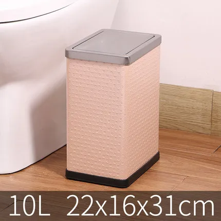 Rose Gold Diamon 10L Мусорная корзина из нержавеющей стали, 10 литров/2,6 галлонов, мусорная корзина для дома, ванной, кухни, отеля - Цвет: Rose Gold Diamon 10L