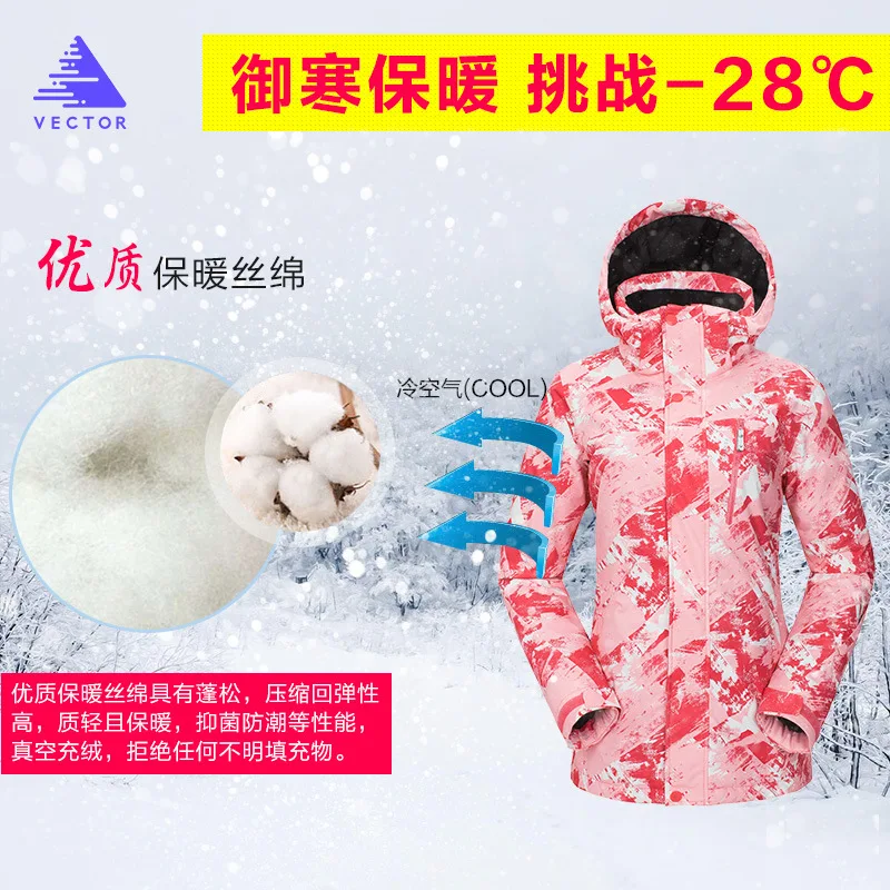 Ветрозащитный Теплый Камуфляжный Зимний Детский водонепроницаемый лыжный