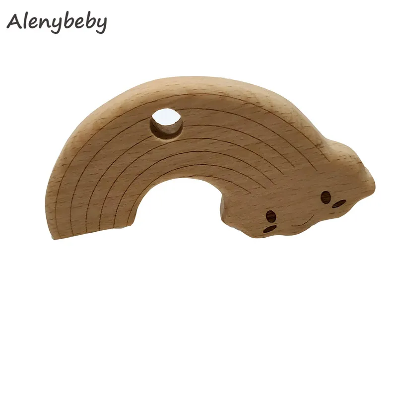 181 1pcs BPA FREE Natural Wood Teether Cartoon Animal Shape Wooden Baby Teether Toy Safe New baby Teething Toys Baby Shower Gift - Цвет: 181