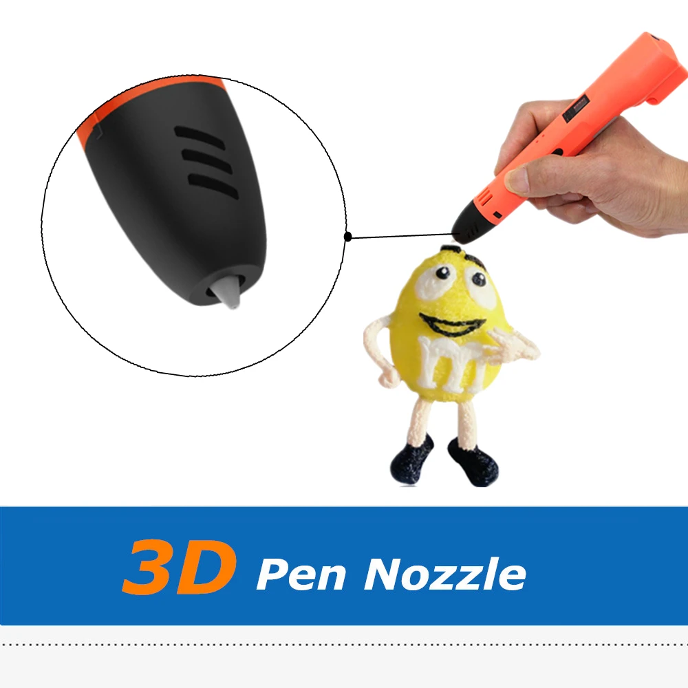 10pcs/lot 3D Pen Parts 1.75mm Filament Removable 3D Printing Pen Heated Nozzle For QW01-012 High-Temperature 3D Pen