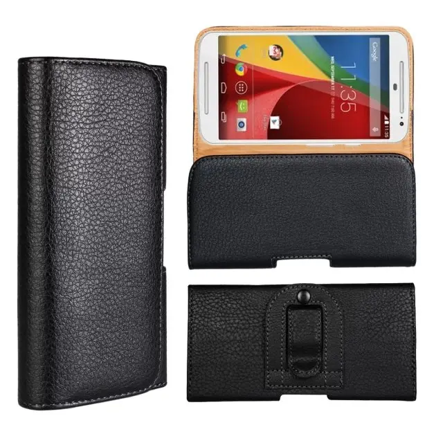 Для Asus Zenfone Max ZC550KL (2016) личи Линии Кожаный Ремень Case Зажим Ремня Петля Хип Кобура