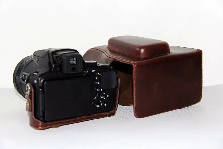 Чехол сумка из искусственной кожи для видеокамеры Nikon Coolpix P900s P900|video bag|leather camera