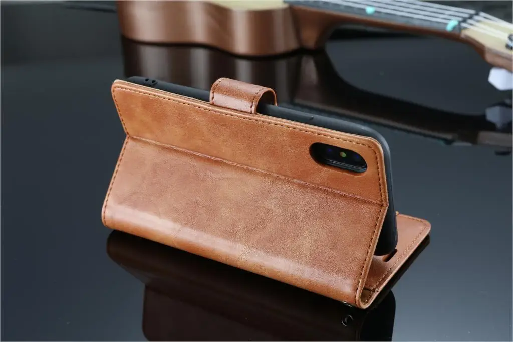 Винтажный кожаный чехол для iPhone X 8 7 Plus 6 6 S Plus 5 5S SE флип-чехол для телефона магнитная карта кошелек Чехол подставка для iPhone 5 5S