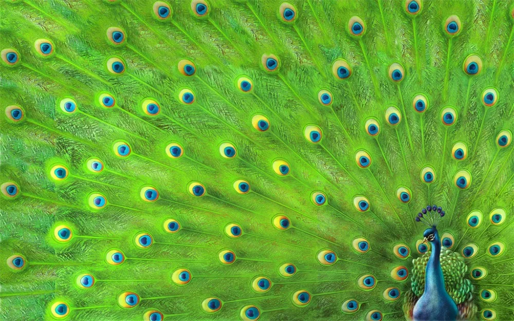 custom curtains 3D Curtain Peacock feather photo Blackout Window Drapes Luxury Curtains For Living room Bed Office | Дом и сад