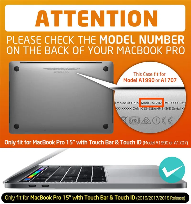Для MacBook Pro 15 чехол с сенсорной панелью/Touch ID() A1990/A1707 i-Blason тонкий морозный жесткий чехол+ ТПУ бампер