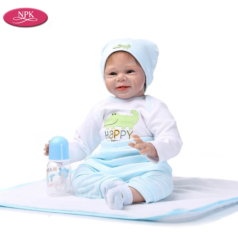 NPK 55 см силиконовая кукла Reborn Baby Boys реалистичные настоящие сенсорные куклы для