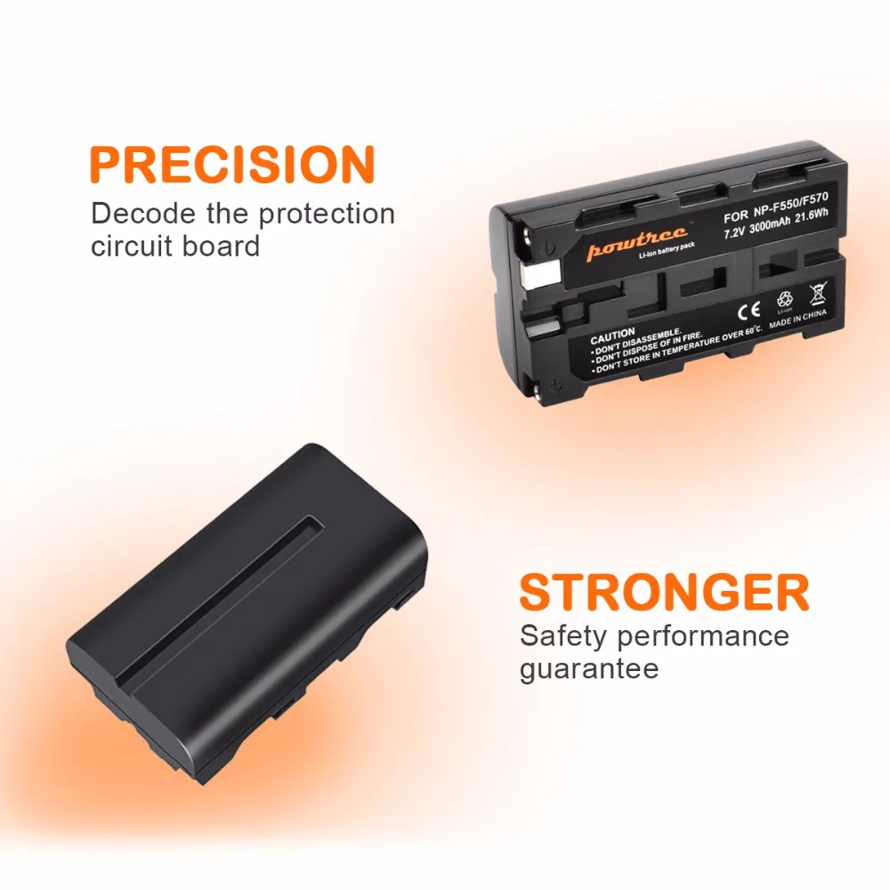 Для Sony 4 упаковки 7 2 V 3000mAh Li Ion NP F550 F330 перезаряжаемая батарея + ЖК двойное зарядное