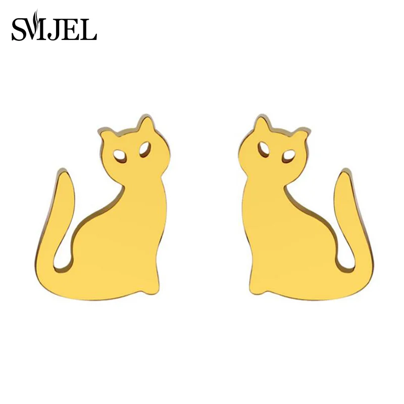 Женские серьги-гвоздики SMJEL из нержавеющей стали подарок на день рождения |