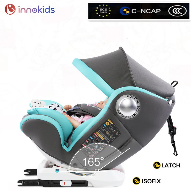 ECE R44/04 стандартное детское автокресло ISOFIX с защелкой на 360 градусов вращающееся детское автомобильное безопасное сиденье От 0 до 12 лет/0-36KGl портативное автомобильное кресло
