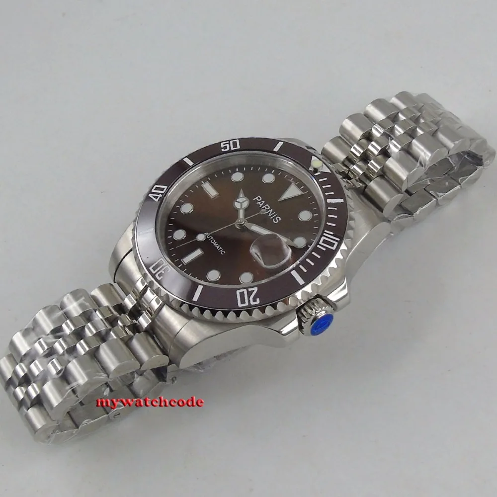 Мужские автоматические механические часы с сапфировым стеклом 40 мм|Мужские часы|