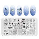 1 шт., маникюрный шаблон для ногтей, пластины для штамповки ногтей рыбы, трафареты изображений