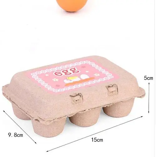 6 шт./компл. деревянные милые яйца ролевые игры игрушки еда ненастоящая игровой