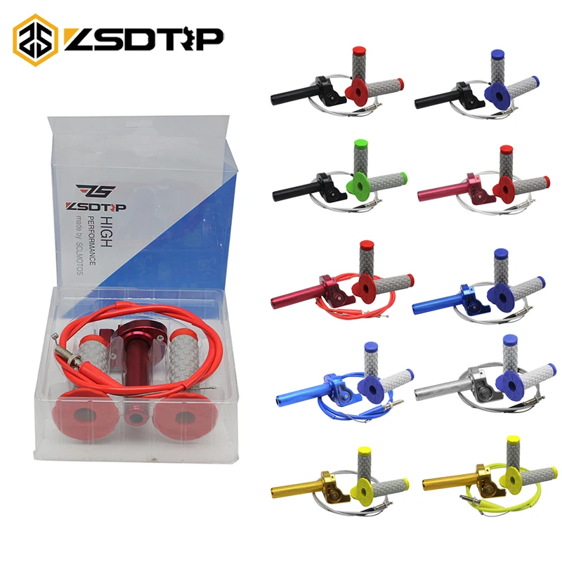 ZSDTRP 7/8 ''мотоциклетные поворотные ручки дроссельной заслонки + кабель Pit Pro Dirt