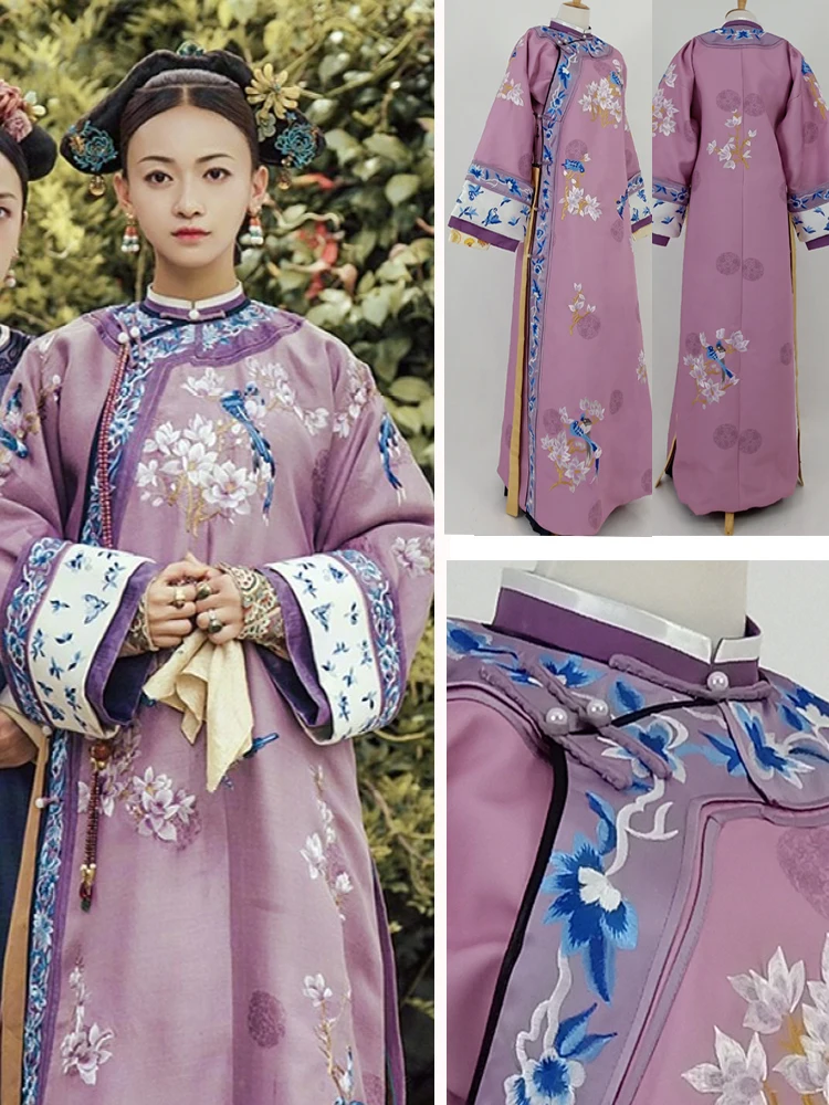 Фиолетовый костюм принцессы с вышивкой Wu JinYan Wei Ying Luo Qing Hanfu для телевизионной игры история дворца яньси